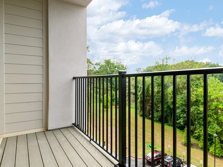 Private balcony sunny, scenic view in Wynnewood, PA boutique apartment for rent